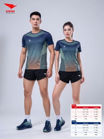 Bộ Quần Áo Chạy Bộ Nam Nữ Hiwing TK726-08 Chính Hãng — Thoáng Khí, Nhẹ Êm, Bứt Phá Tốc Độ