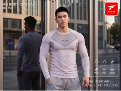 Áo Thể Thao Body Dài Tay Cao Cấp FVB Mã TN4 — Thiết Kế Mạnh Mẽ, Tôn Dáng Săn Chắc