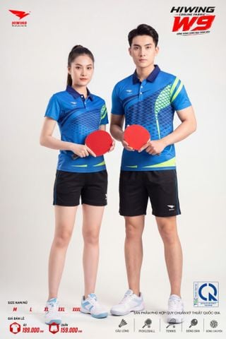 Áo Bóng Bàn Hiwing W9 Chính Hãng Màu Xanh Da – Thiết Kế Đột Phá, Thoáng Khí Đỉnh Cao Cho Mọi Trận Đấu