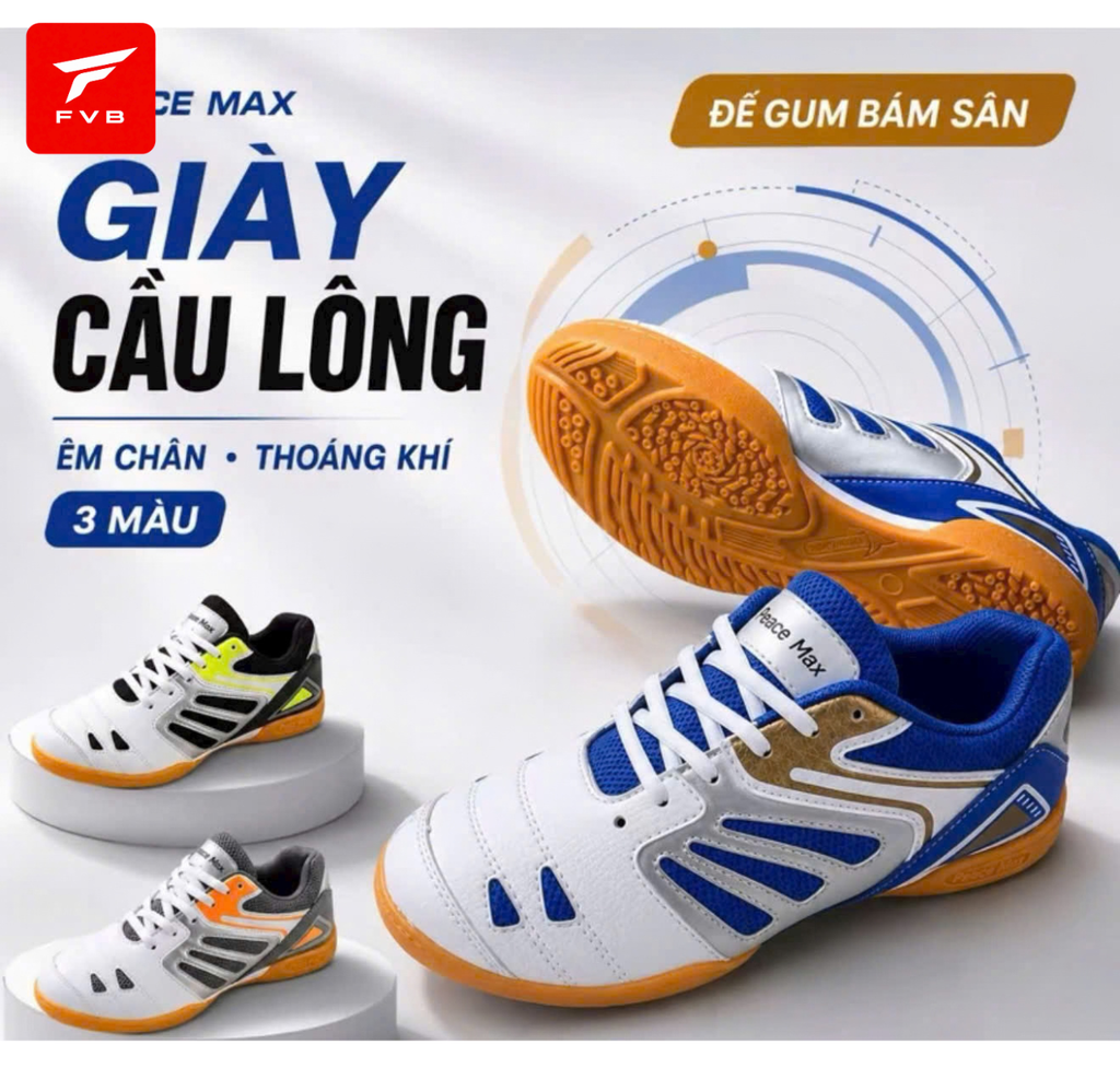 Giày Cầu Lông, Bóng Chuyền Đa Năng Đế Kếp Peace Max P68-146 — Đế Gum Bám Sân Đỉnh Cao, Êm Ái Thoáng Khí
