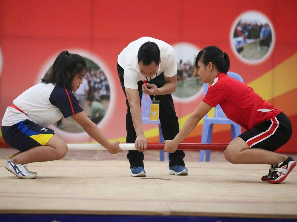Quần Đùi Quần Short Thể Thao Hiwing Màu Đỏ Môn Đẩy Gậy Loại Tốt - Vải Dày - Căng