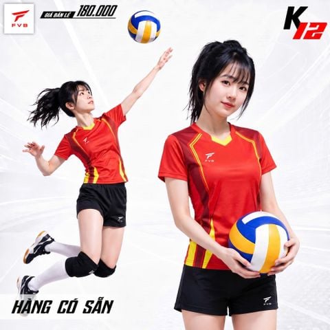 Áo Bóng Chuyền Keyball K12 - Màu Đỏ