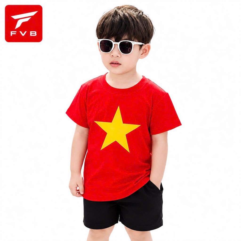 Áo Cờ Đỏ Sao Vàng Người Lớn Trẻ Em Giá Rẻ FVB