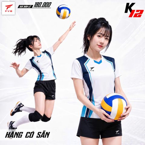 Áo Bóng Chuyền Keyball K12 - Màu Trắng