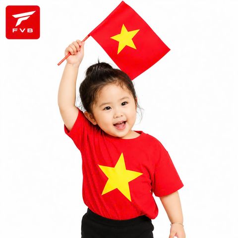 Áo Cờ Đỏ Sao Vàng Người Lớn Trẻ Em Giá Rẻ FVB