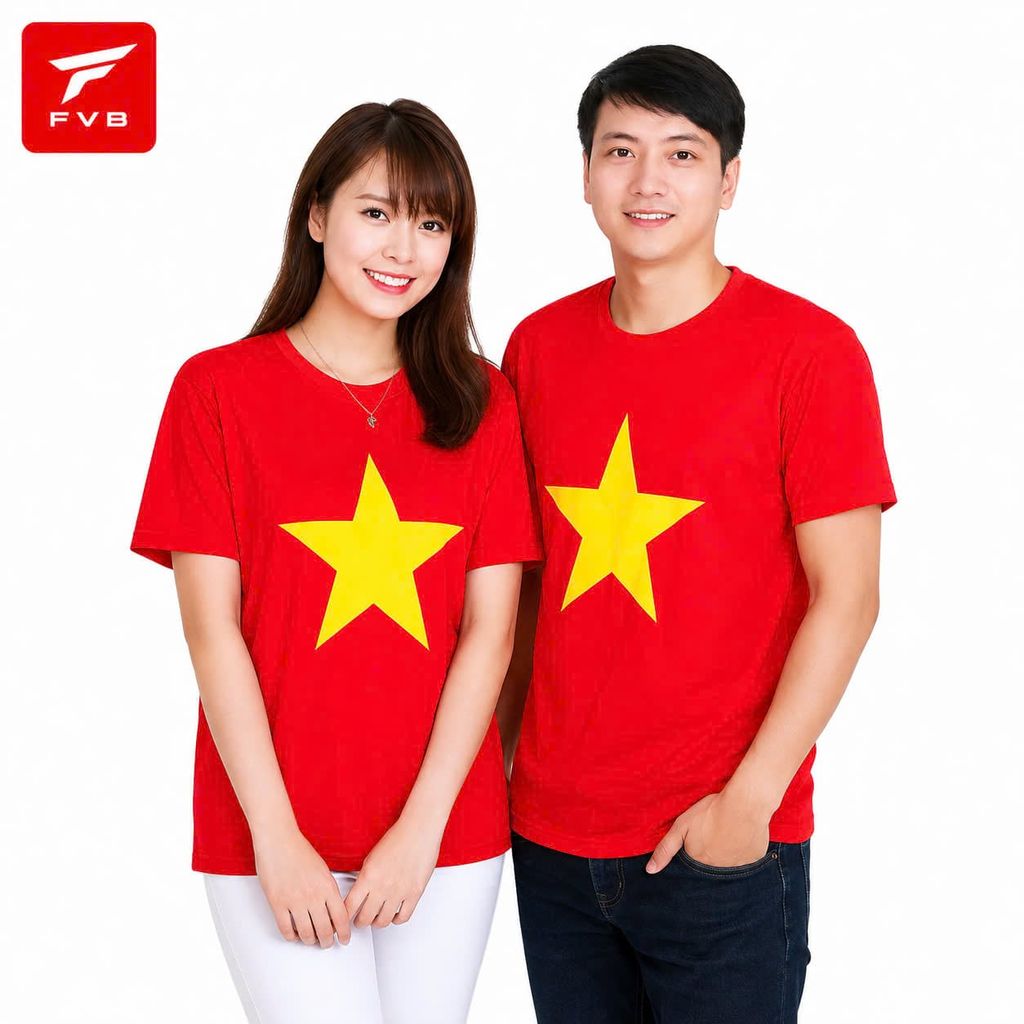 Áo Cờ Đỏ Sao Vàng Người Lớn Trẻ Em Giá Rẻ FVB