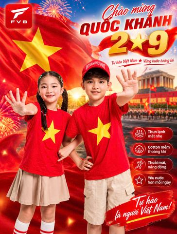 Áo Cờ Đỏ Sao Vàng Người Lớn Trẻ Em Giá Rẻ FVB