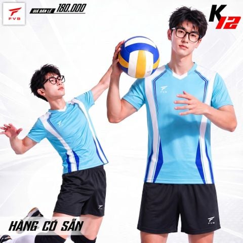 Áo Bóng Chuyền Keyball K12 - Màu Xanh