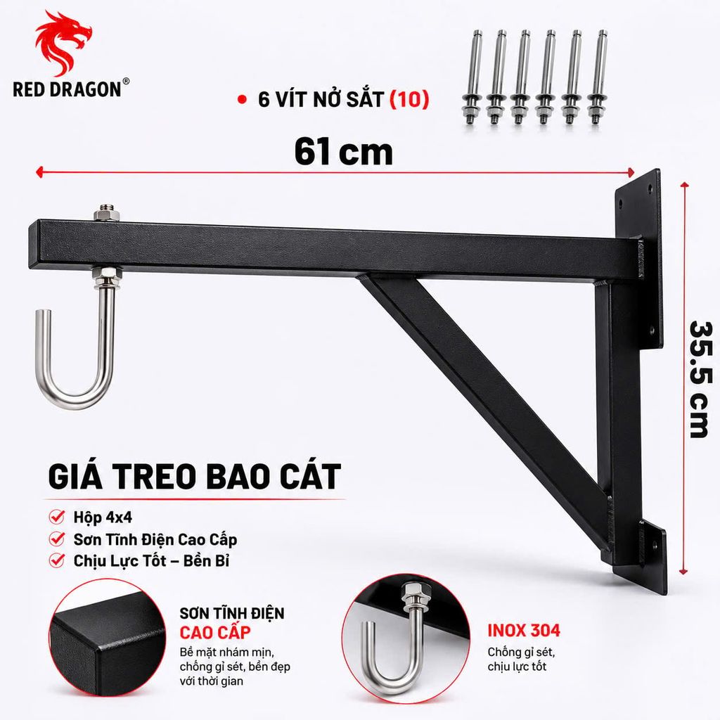 Giá Treo Bao Cát Gắn Tường Red Dragon