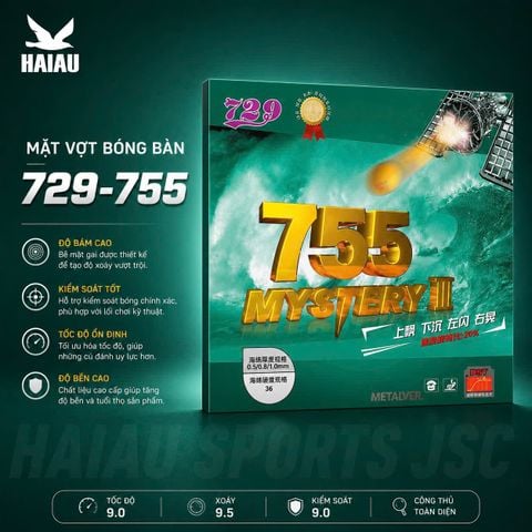 Mặt vợt bóng bàn 729-755 Chính Hãng