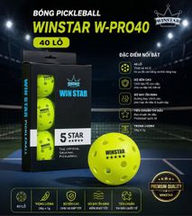 Hộp Bóng Pickleball Winstar W-PRO 40 Thi Đấu 6 Quả