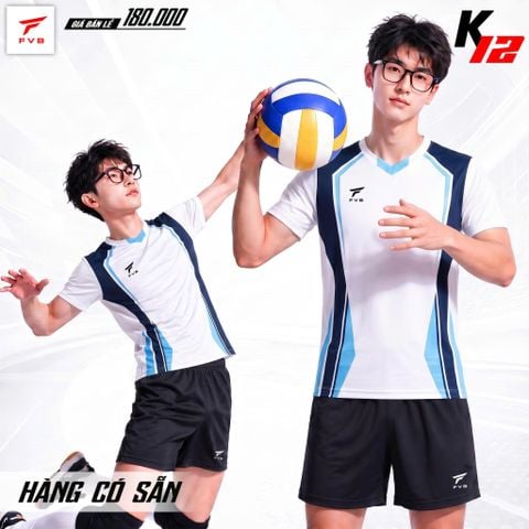 Áo Bóng Chuyền Keyball K12 - Màu Trắng