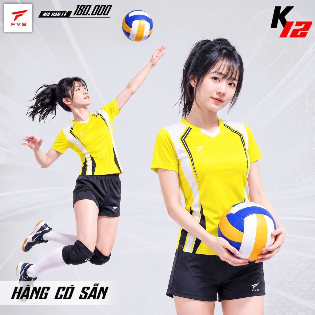 Áo Bóng Chuyền Keyball K12 - Màu Vàng