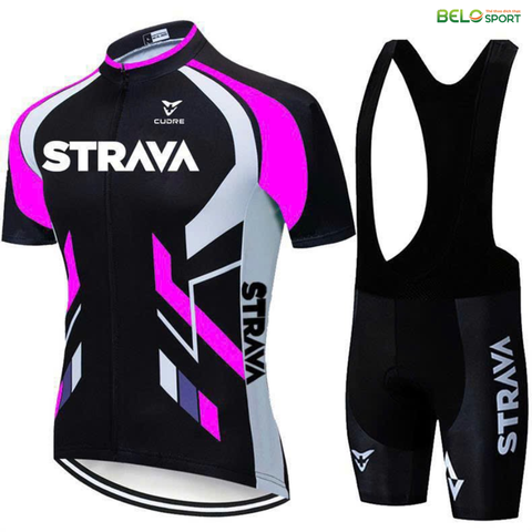 Bộ Đồ Đạp Xe Thể Thao Strava - Màu Tím