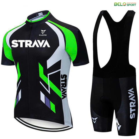 Bộ Đồ Đạp Xe Thể Thao Strava - Màu Xanh Lý