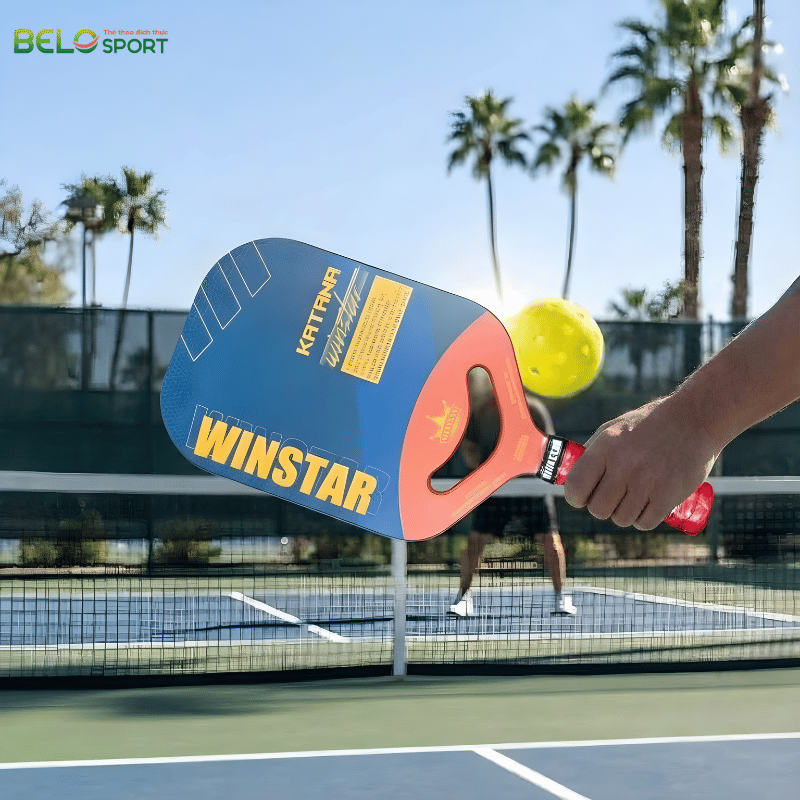 Vợt Pickleball Winstar Katana Carbon Fiber Grain - Màu Xanh Trắng
