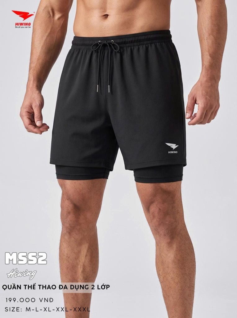 Quần thể thao nam đa dụng 2 lớp Hiwing MSS-2