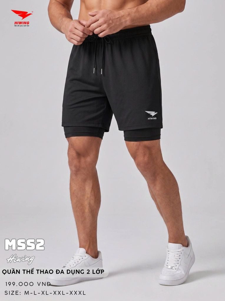 Quần thể thao nam đa dụng 2 lớp Hiwing MSS-2
