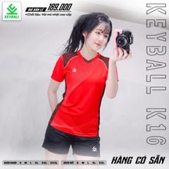 Bộ Quần Áo Bóng Chuyền Keyball K16 Màu Đỏ – Phân Khúc Bình Dân, Đỉnh Cao Tiện Ích