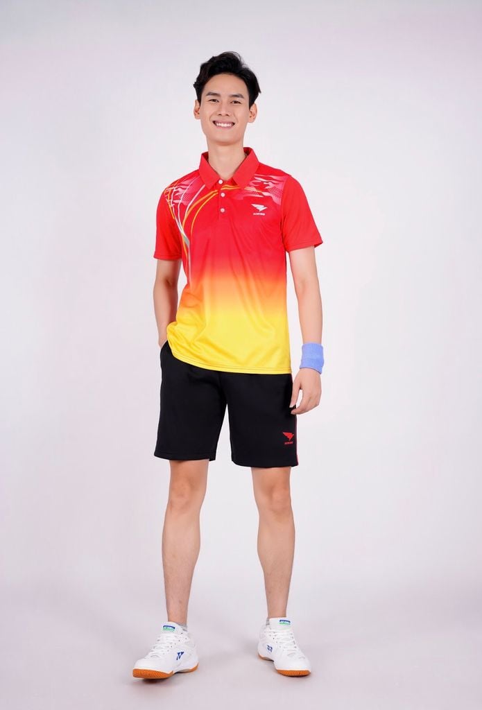 Áo Bóng Chuyền, Áo Cầu Lông Hiwing W5  - Màu Đỏ