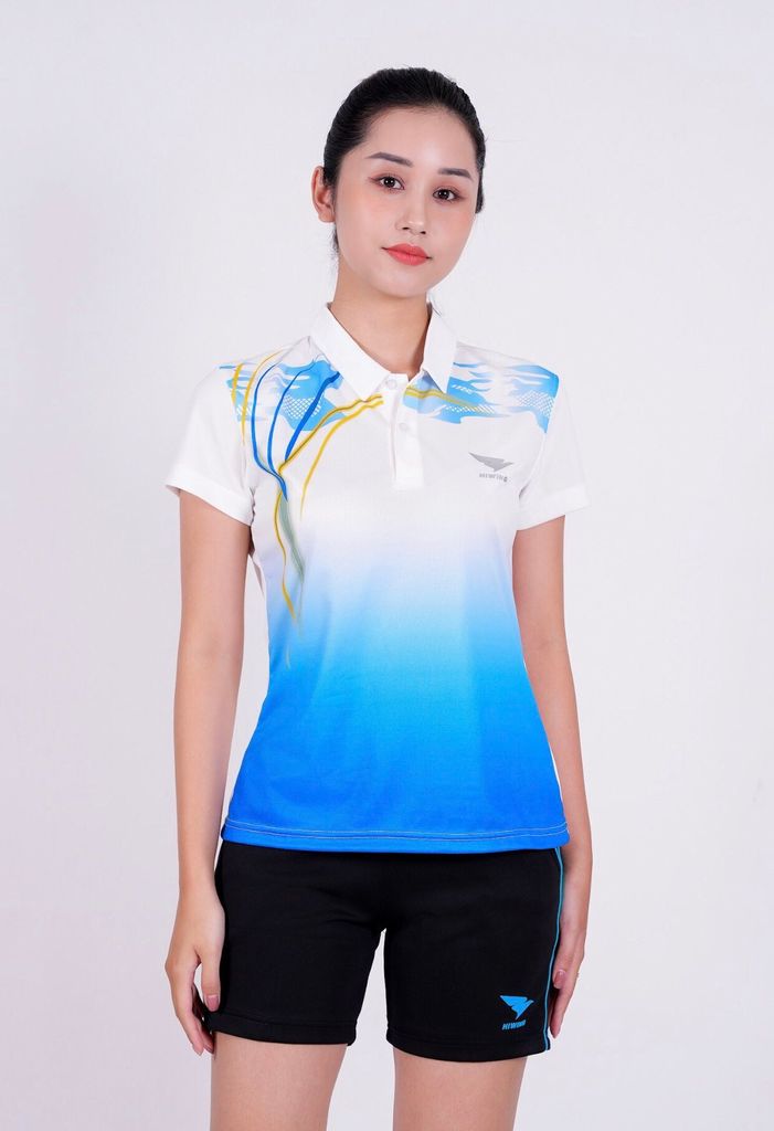 Áo Bóng Chuyền, Áo Cầu Lông Hiwing W5  - Màu Trắng