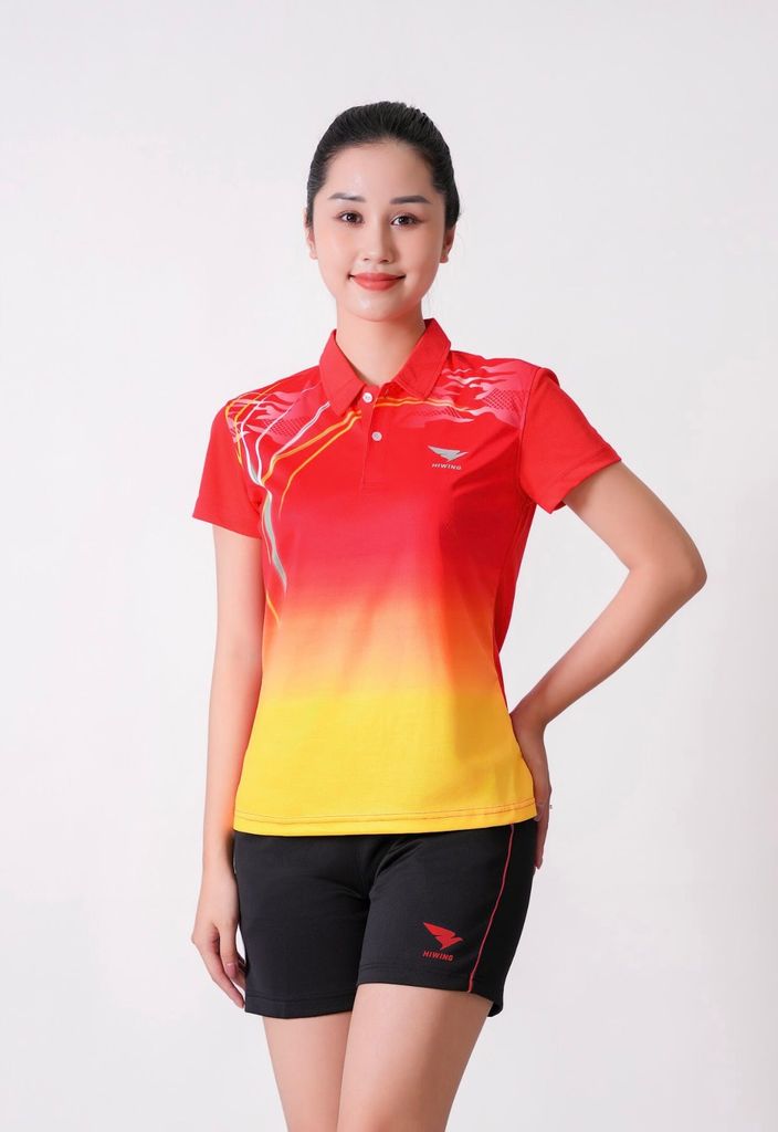 Áo Bóng Chuyền, Áo Cầu Lông Hiwing W5  - Màu Đỏ