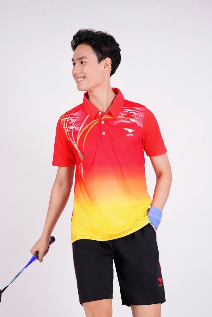 Áo Bóng Chuyền, Áo Cầu Lông Hiwing W5  - Màu Đỏ