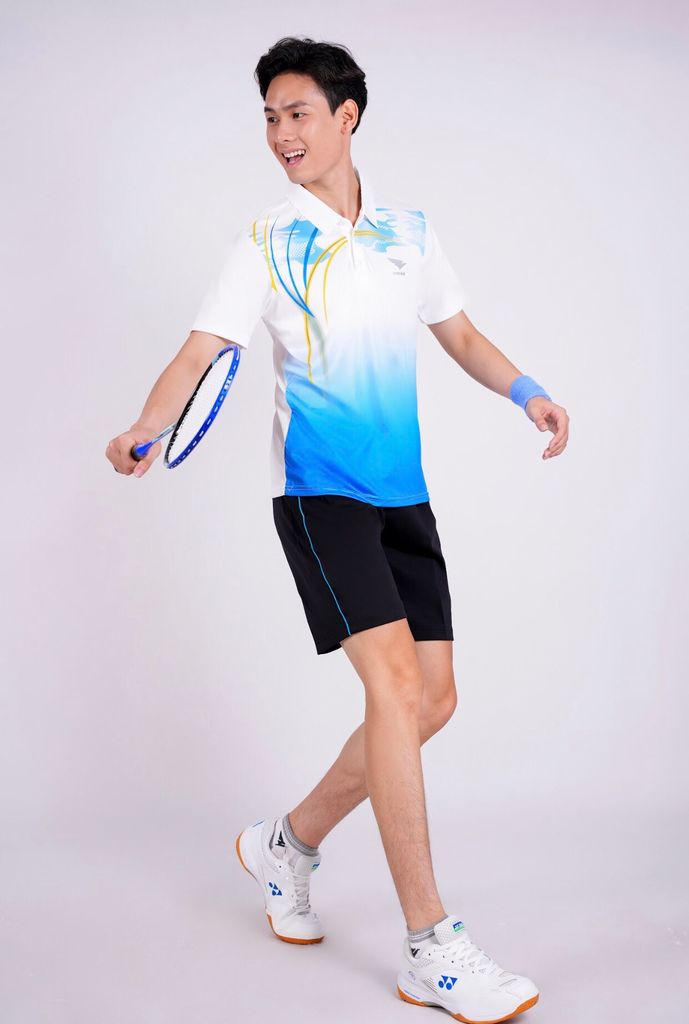 Áo Bóng Chuyền, Áo Cầu Lông Hiwing W5  - Màu Trắng