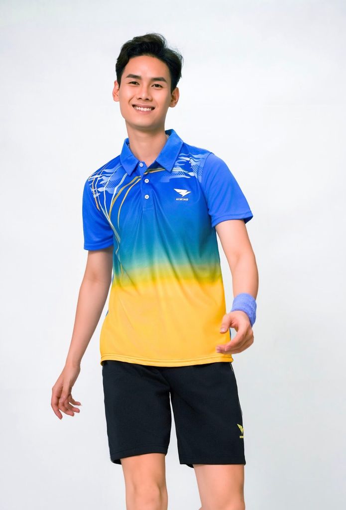 Áo Bóng Chuyền, Áo Cầu Lông Hiwing W5  - Màu Xanh