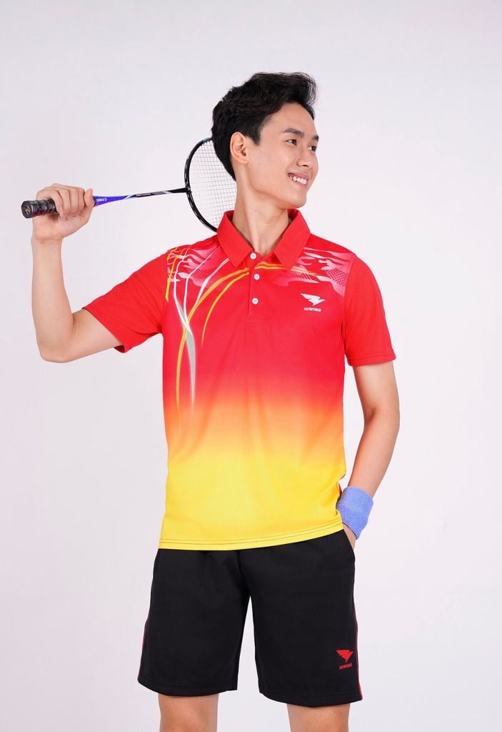 Áo Bóng Chuyền, Áo Cầu Lông Hiwing W5  - Màu Đỏ