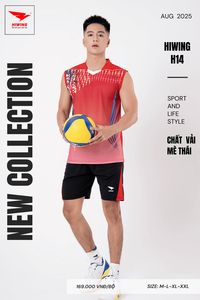 Áo Bóng Chuyền Hiwing H14 - Màu Đỏ