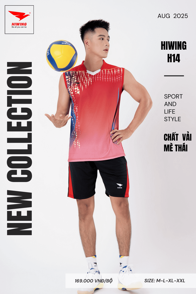 Áo Bóng Chuyền Hiwing H14 - Màu Đỏ