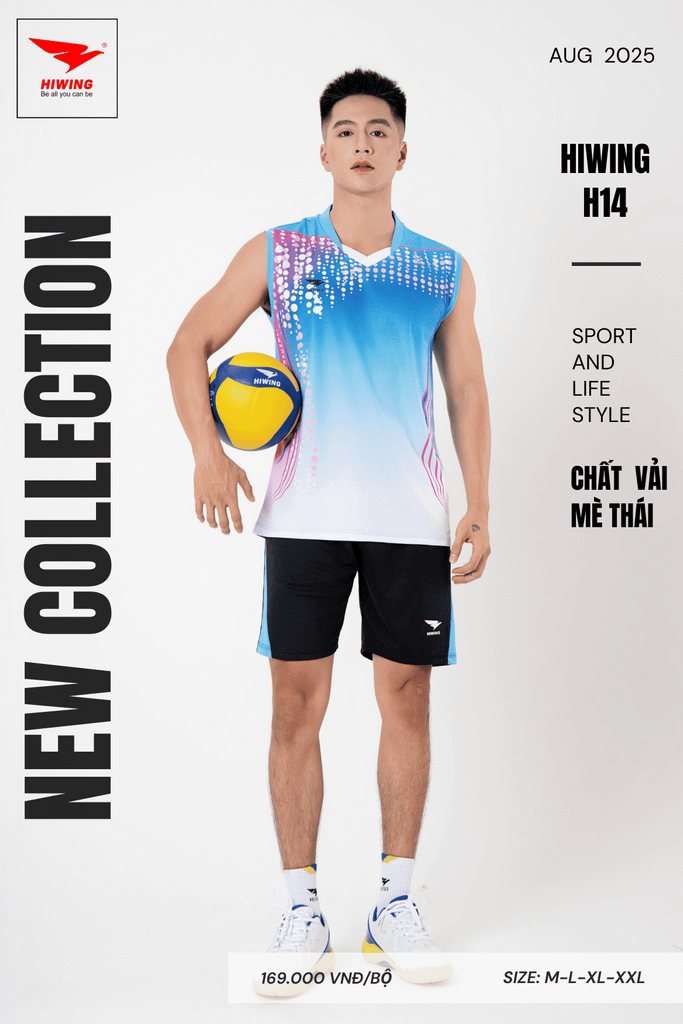 Áo Bóng Chuyền Hiwing H14 - Màu Xanh