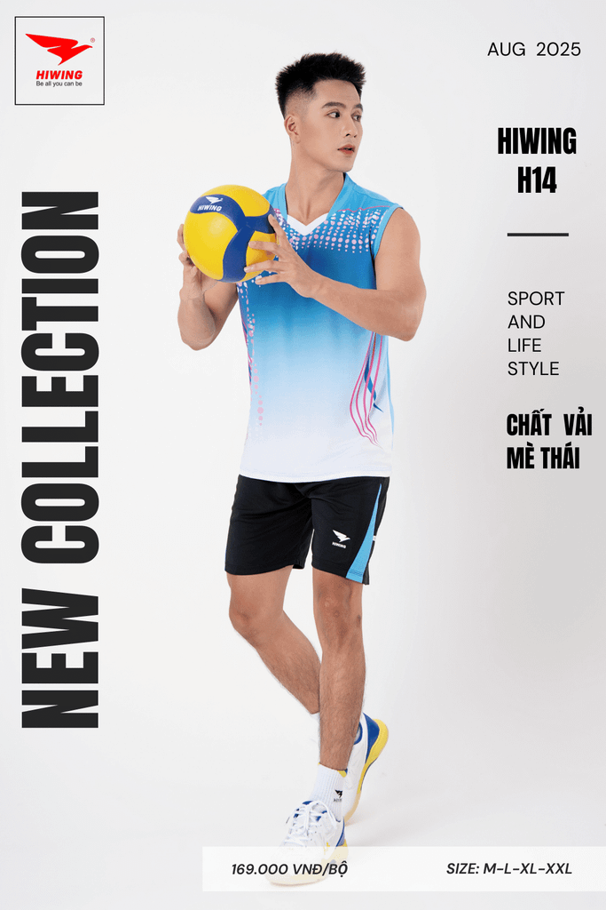 Áo Bóng Chuyền Hiwing H14 - Màu Xanh
