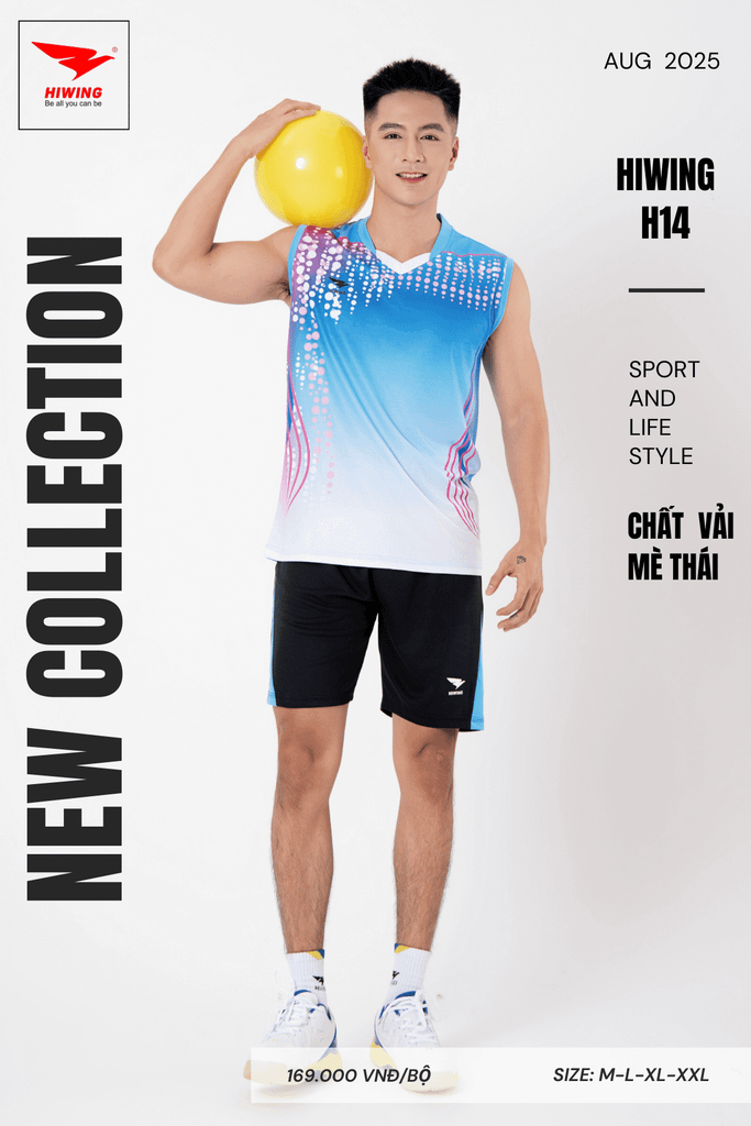 Áo Bóng Chuyền Hiwing H14 - Màu Xanh