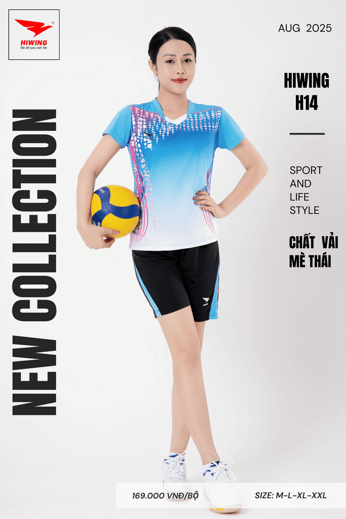 Áo Bóng Chuyền Hiwing H14 - Màu Xanh