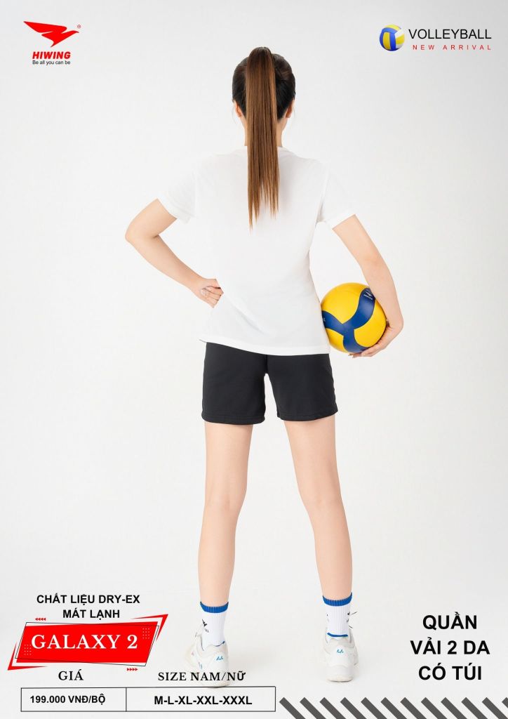 Áo Bóng Chuyền Nam Nữ Hiwing Galaxy 2 Màu Trắng Mới Nhất 2026