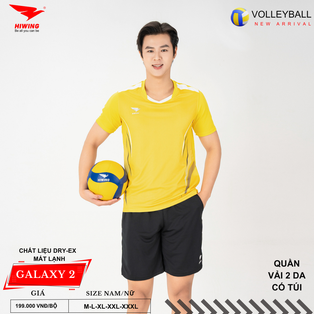 Áo Bóng Chuyền Nam Nữ Hiwing Galaxy 2 Màu Xanh Dương Mới Nhất 2026