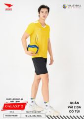 Áo Bóng Chuyền Nam Nữ Hiwing Galaxy 2 Màu Vàng Mới Nhất 2026