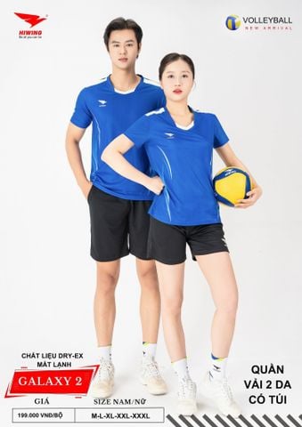 Áo Bóng Chuyền Nam Nữ Hiwing Galaxy 2 Màu Xanh Dương Mới Nhất 2026