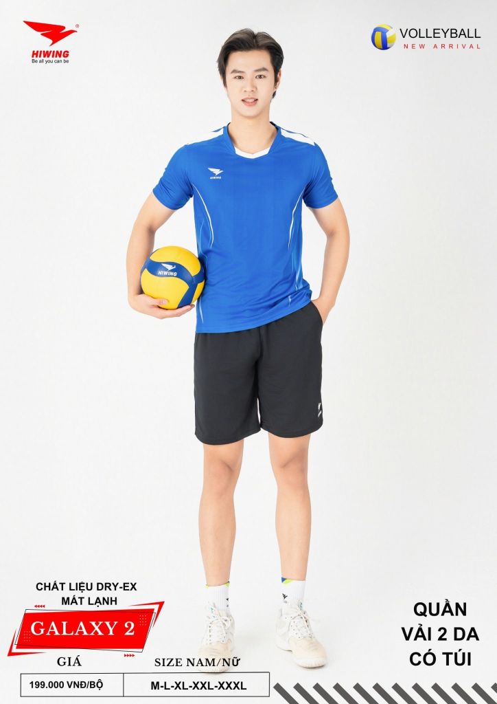 Áo Bóng Chuyền Nam Nữ Hiwing Galaxy 2 Màu Trắng Mới Nhất 2026