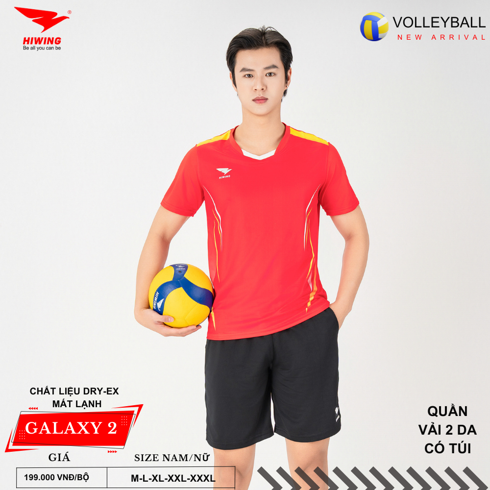 Áo Bóng Chuyền Nam Nữ Hiwing Galaxy 2 Màu Xanh Dương Mới Nhất 2026