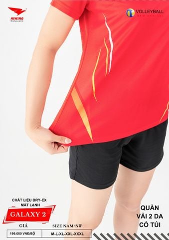 Áo Bóng Chuyền Nam Nữ Hiwing Galaxy 2 Màu Đỏ Mới Nhất 2026