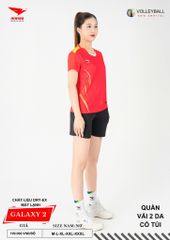 Áo Bóng Chuyền Nam Nữ Hiwing Galaxy 2 Màu Đỏ Mới Nhất 2026