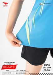 Áo Bóng Chuyền Nam Nữ Hiwing Galaxy 2 Màu Xanh Da Mới Nhất 2026