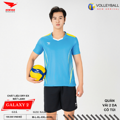Áo Bóng Chuyền Nam Nữ Hiwing Galaxy 2 Màu Xanh Dương Mới Nhất 2026