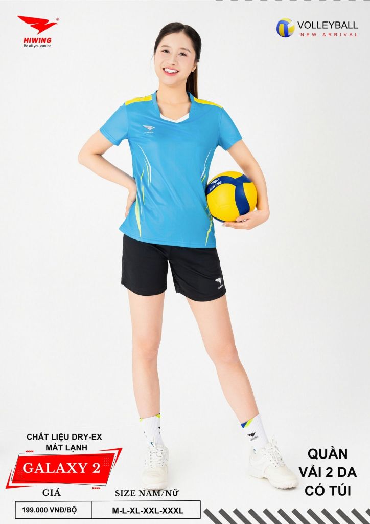 Áo Bóng Chuyền Nam Nữ Hiwing Galaxy 2 Màu Đỏ Mới Nhất 2026
