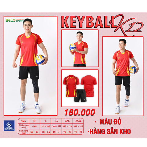 Áo Bóng Chuyền Keyball K12 - Màu Vàng