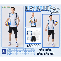 Áo Bóng Chuyền Keyball K12 - Màu Trắng