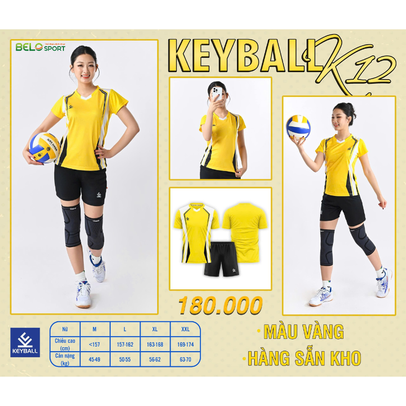 Áo Bóng Chuyền Keyball K12 - Màu Trắng